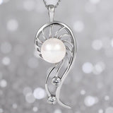Cultured Freshwater Pearl Mangrove Cubic Zirconia Silver 925 Pendant