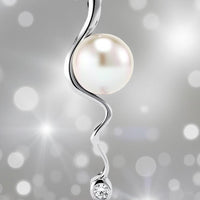 Broome Pearl Mitchell Falls Zirconia Silver 925 Pendant
