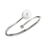Broome Pearl Sterling Silver Cubic Zirconia Bangle