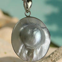 Pinctada Mabe Oval Sterling Silver Pendant
