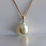 Broome Top Drop Circle Pearl Rose Gold Pendant