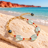Freshwater Pearl Broome Colours Gemstone Gold Bracelet