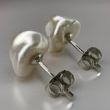 Cultured Freshwater Keshi Stud Earrings >> Ready for Xmas!