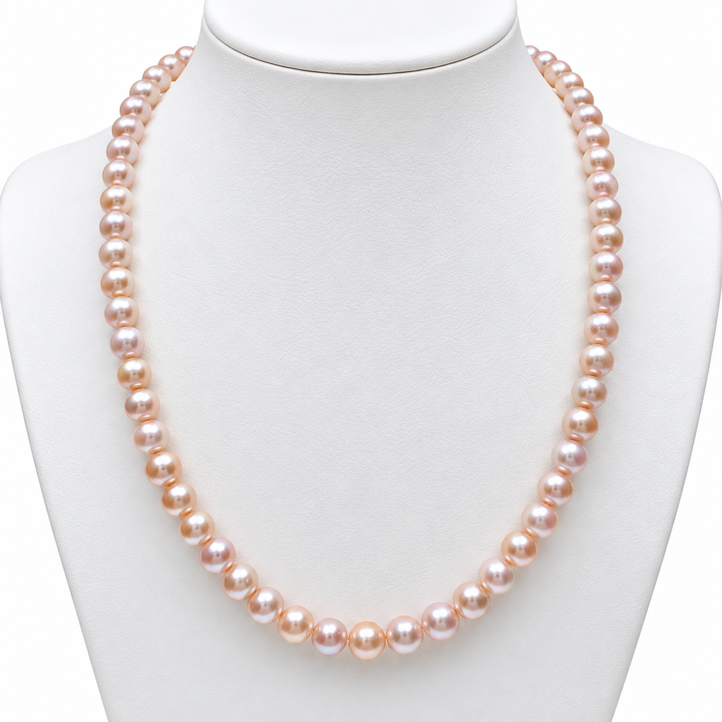 Cultured Freshwater Pink Pearl Strand with Fancy Clasp
