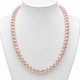 Cultured Freshwater Pink Pearl Strand with Fancy Clasp