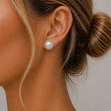 Freshwater White Pearl Stud Earrings Sterling Silver