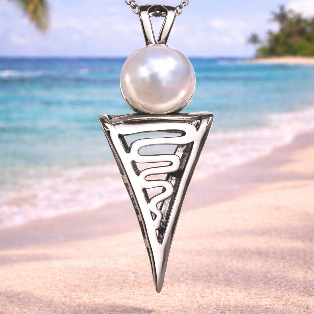 Broome Pearl Staircase Roebuck Bay Silver 925 Pendant