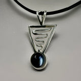 Chile Creek Staircase to the Moon Black Pearl Silver Pendant