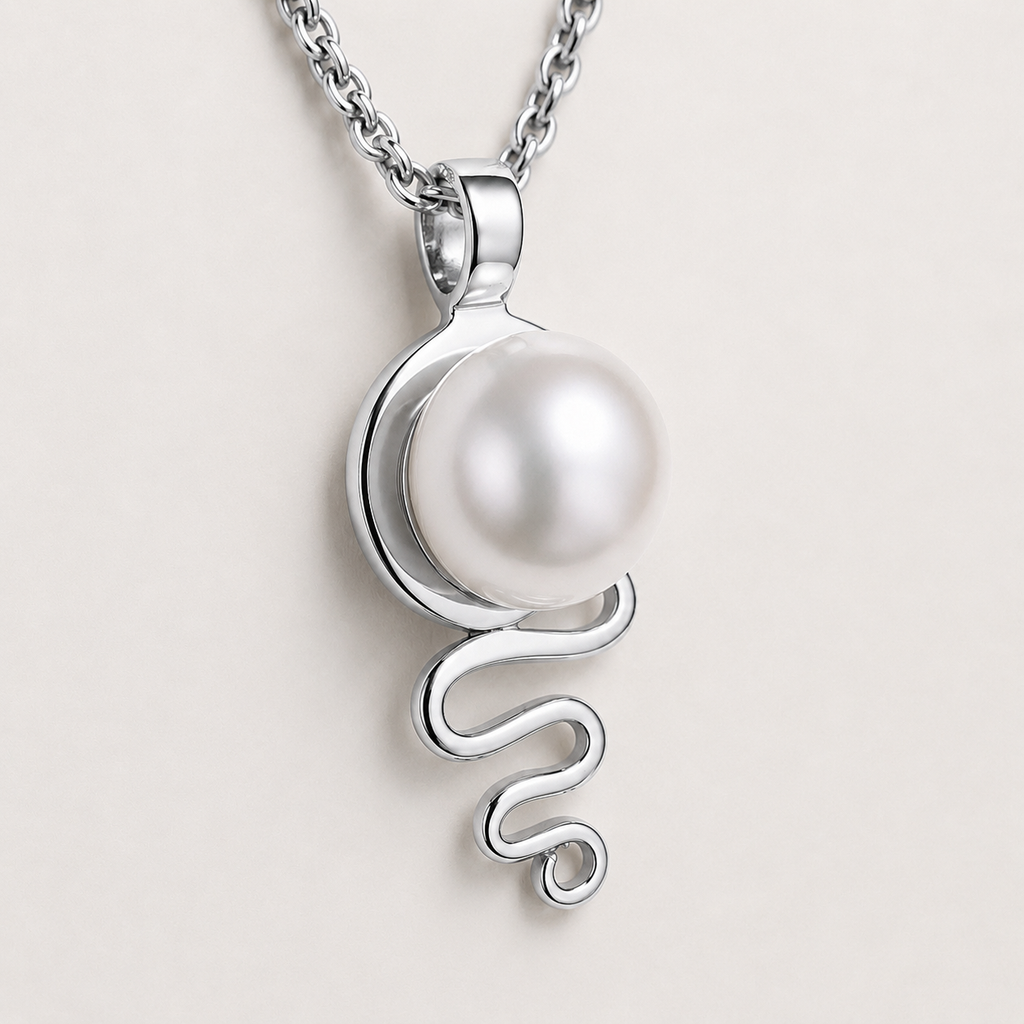 Pearl Pendant Cable Beach Staircase to the Moon Sterling Silver