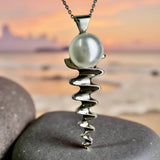 Broome Pearl Sterling Silver Big Moon Rising Pendant