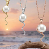 Broome Pearl Mitchell Falls Staircase Pendant 9ct Gold