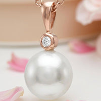 Broome Pearl Diamond Rose Gold Pendant 