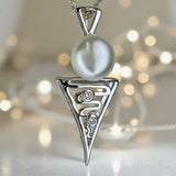 Freshwater Pearl Roebuck Bay Zirconia Silver Pendant