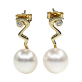 Windjana Gorge Staircase Zirconia Gold Earrings