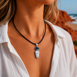 Australian Opal & Baroque Pearl Sterling Silver 925 Pendant 