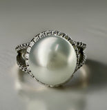 Broome Pearl Cubic Zirconia 'Silver Moon Ring