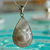 Pinctada Broome Mabe Silver Drop Pendant