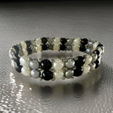 Cultured Freshwater Pearl Stretchy Double Band Bracelet