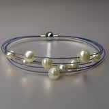 Cultured Freshwater Pearl Multi Strand Fine Bracelet