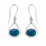 Australian Opal Sterling Silver 925 Drop Earrings