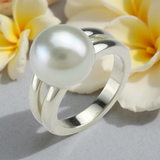 Broome Pearl Sterling Silver Split Band Ring