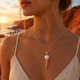 Cultured Broome Pearl Rose Gold Staircase Big Moon Rising Large