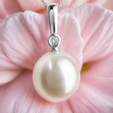 Broome Pearl White Gold Diamond Enhancer Pendant