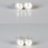 Cultured Freshwater Pearl Chain Drop Earrings