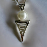 Roebuck Bay Staircase to the Moon Pearl Silver Pendant