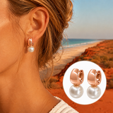 Broome Pearl 9ct Rose Gold Rounded Huggies