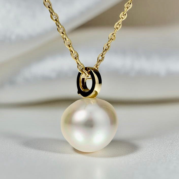 Cultured Broome Pearl 18ct Enhancer Clip Pendant