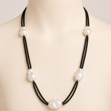 Cultured Freshwater Black Spinel Baroque Strand Necklace