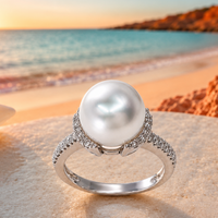 Broome Pearl 18ct White Gold Diamond Ring