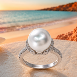 Broome Pearl 18ct White Gold Diamond Ring