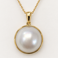Broome Mabe Blister Pearl 9ct Gold Pendant