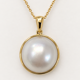 Broome Mabe Blister Pearl 9ct Gold Pendant