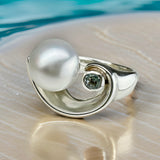 Broome Pearl 'Luna Eclipse' Topaz Gem Sterling Silver Ring