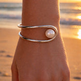 Cultured Freshwater Sterling Silver Cuff Bracelet