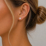 Freshwater White Pearl Stud Earrings Sterling Silver