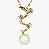 Cultured Freshwater Pearl Windjana Gorge Staircase Gold Pendant