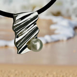 Sandy Beach Staircase to the Moon Pearl Pendant