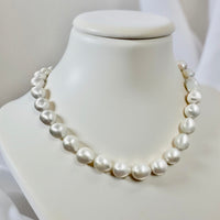 Freshwater Pearl Strand with Fancy Zirconia Clasp