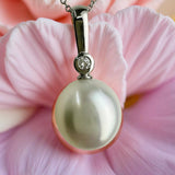 Broome Pearl White Gold Diamond Enhancer Pendant