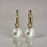 9ct Broome Pearl Huggies Earrings