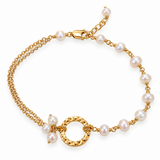 Freshwater Petite Keshi Pearl Halo Cluster Bracelet