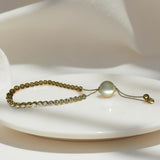 Champagne Pearl Zirconia Tennis Bracelet