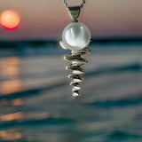 Cultured Broome Pearl 9ct White Gold Staircase Big Moon Rising