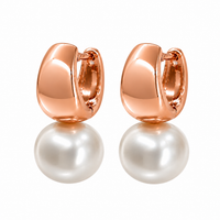 Broome Pearl 9ct Rose Gold Rounded Huggies