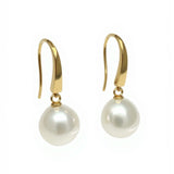 Broome Oval Drop 18ct Gold Hook Earrings