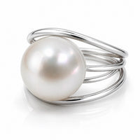 Sterling Silver Broome Pearl Ring 